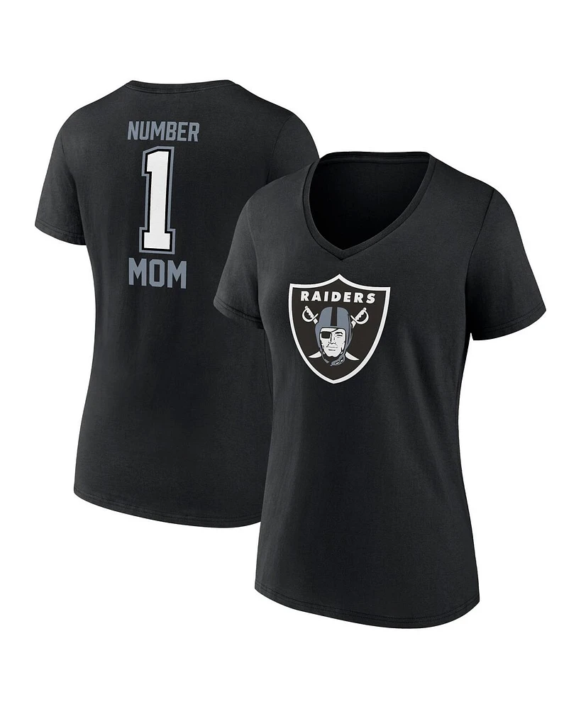 Fanatics Women's Branded Black Las Vegas Raiders Mother's Day V-Neck T-Shirt