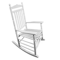 Balcony Porch Adult Rocking Chair - White