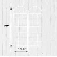 Metal Garden Trellis Set - 2 Pieces, Outdoor Plant Support