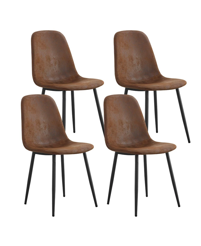 Simplie Fun Modern medieval style cushioned side chairs for kitchens and lounges