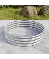47.24x11.4" Tall Round Metal Garden Bed for Vegetables and Flowers