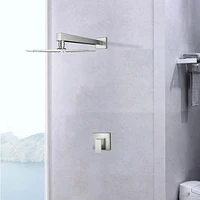 Wall Mounted Shower Faucet In Brushed Nickel (Valve Included