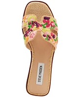 Steve Madden Women's Hadyn Embroidered Slide Sandals