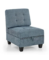 Simplie Fun Single Chair For Modular Sectional, Navy(26.5"X31.5"X36")