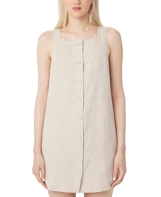 Frank And Oak Women's Pinafore Linen Dress