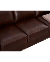 Streamdale Furniture Living Room Sofa With Storage Sofa 2+3 Sectional Burgundy Faux Leather