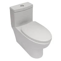 Streamdale Furniture Ceramic One Piece Toilet, Dual Flush With Soft Closing Seat 0001