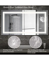 Streamdale Furniture Led Bathroom Mirror 60 X 32 Inch With Lights, Anti-Fog & Dimming Led Bathroom Vanity Mirror