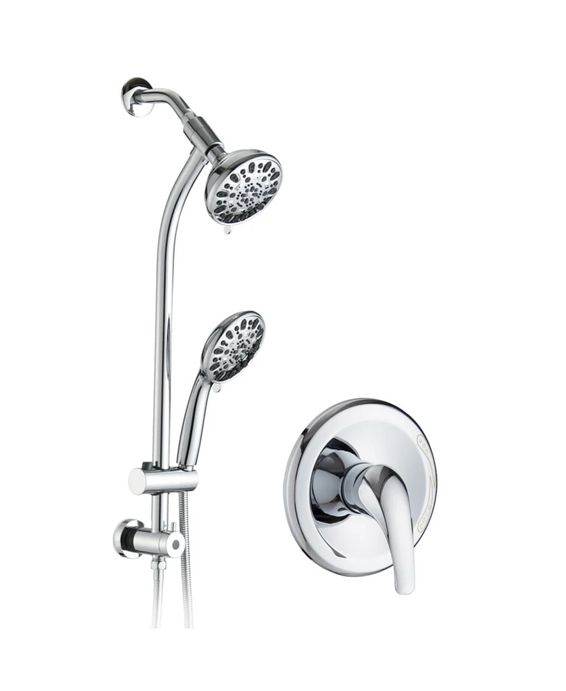 Simplie Fun Stainless Steel Dual Shower Head Set