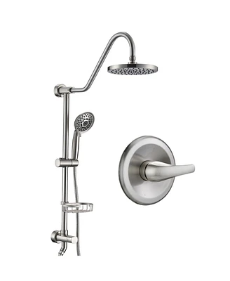 Streamdale Furniture Shower Head With Handheld Shower System With 8" Rain Shower Head (Rough-In Valve Included