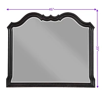 Simplie Fun Chelmsford Mirror, Black Antique Finish