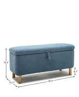 Streamdale Furniture Basics Upholstered Storage Ottoman And Entryway Bench