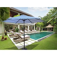 9FT Umbrella Ice Blue Stripe