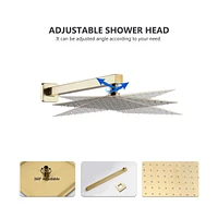 12" Brushed Gold Bathroom Shower System