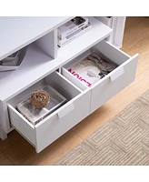 Simplie Fun Tv Stand White for Home or Office Use