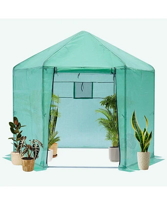 Simplie Fun Hexagonal Reinforced Walk-In Greenhouse