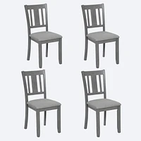 Simplie Fun Dining Chairs Set For 4, Kitchen Chair With Padded Seat, Side Chair For Dining Room, Gray