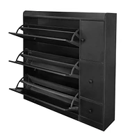 3-Drawer Shoe Cabinet & Seat Organizer