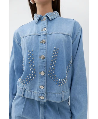 Nocturne Women's Studded Jean Jacket