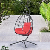 Streamdale Furniture Egg Chair with Stand for Indoor and Outdoor Use