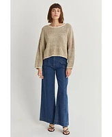 Crescent Women's Charli Two Tone Sweater Top