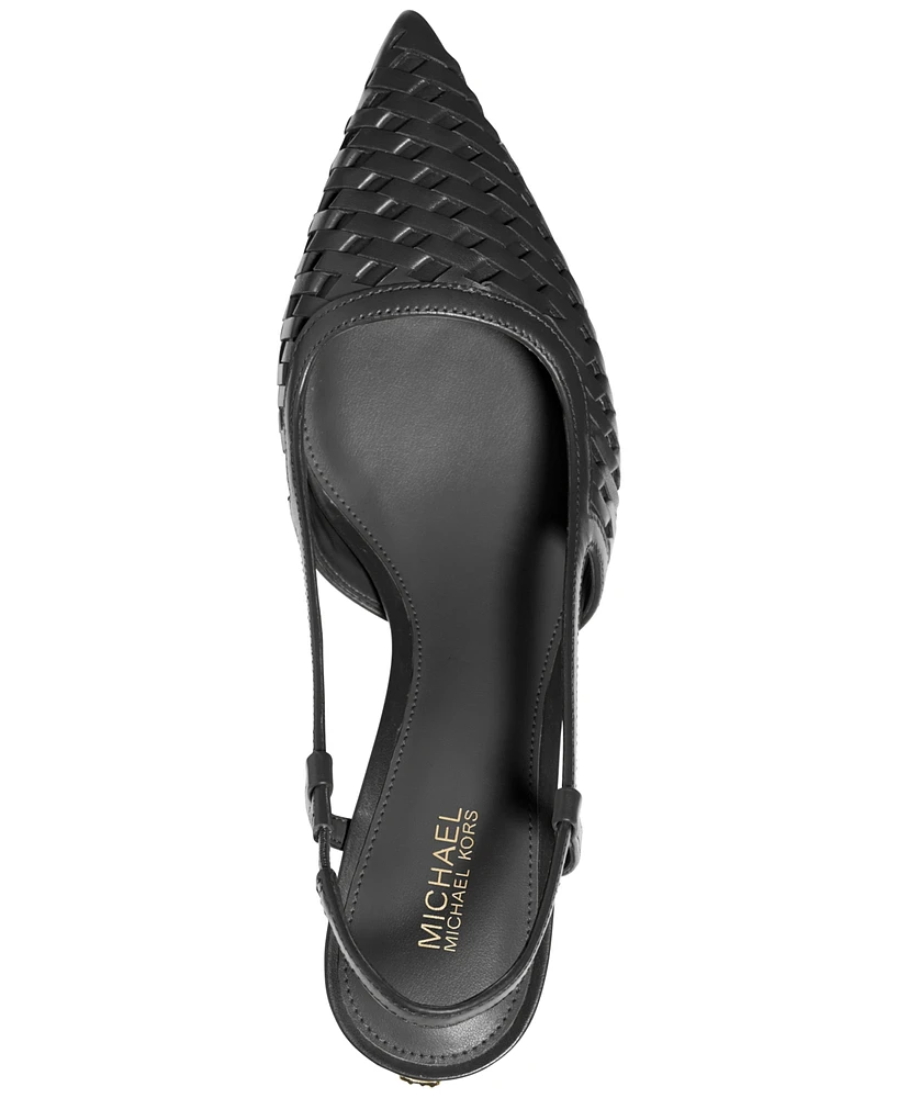 Michael Kors Women's Alora Woven Slingback Sandals