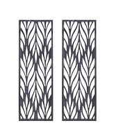 Streamdale Furniture Florian Grey Laser Cut Wood 2-Piece Panel Wall Decor Set