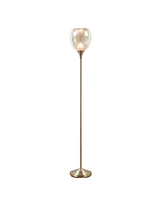 Streamdale Furniture Bellow Uplight Floor Lamp With Mercury Glass Shade