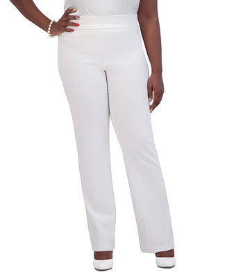 Kasper Women's High-Rise Pull-On Flare Pants