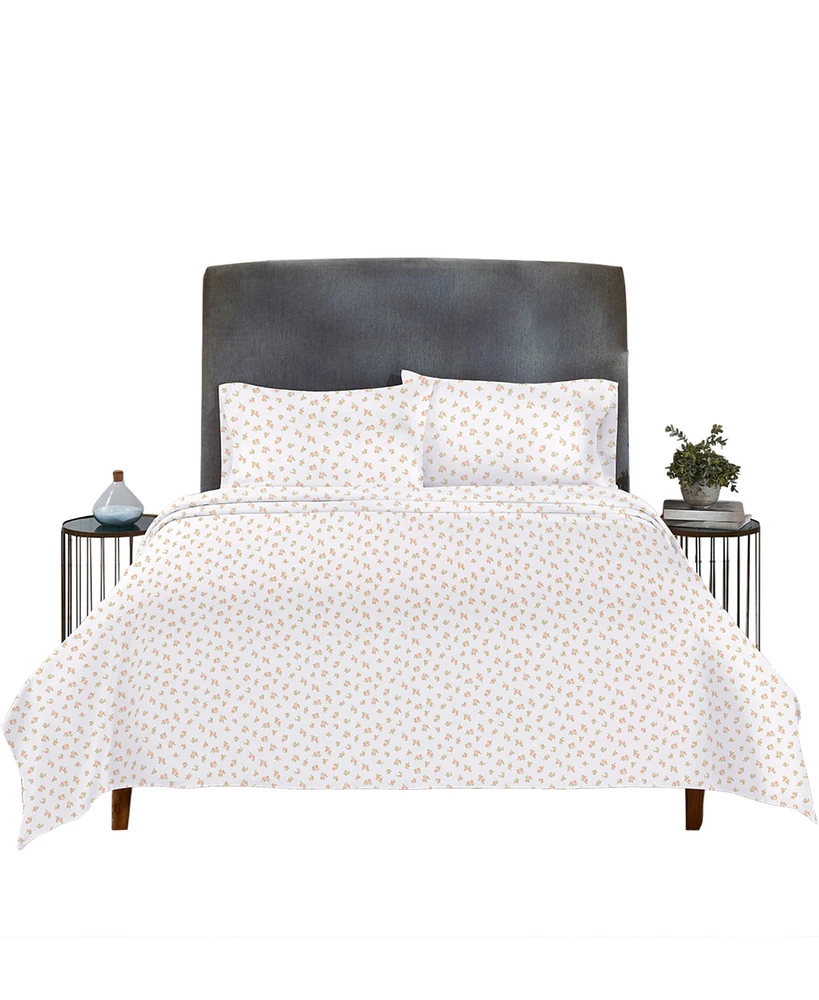 Stripe Sheets Queen Set, Soft 100% Cotton Sateen, 4 Pc Deep Pocket & Pillowcase Set - Classic