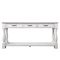 Streamdale Furniture 63" Wood Console Table with Drawers & Shelf