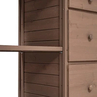 Garden Potting Bench Table, Rustic And Sleek Design With Multiple Drawers Shelves For Storage