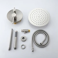 Brushed Nickel Dome Shower System with 10" and Handheld Heads