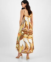 Sam Edelman Women's Printed Palm Sleeveless A-Line Dress