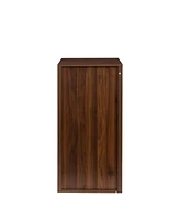 Simplie Fun Brown Walnut Color Modular 32 Wine Bar Cabinet Buffet Cabinet