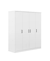 Simplie Fun 4-Door Wardrobe With 1 Drawer