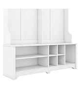 Streamdale Furniture Modern White Hall Tree with Storage Space