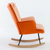 Soft Houndstooth Rocking Chair for Nursery