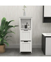 Simplie Fun White freestanding bathroom storage cabinet