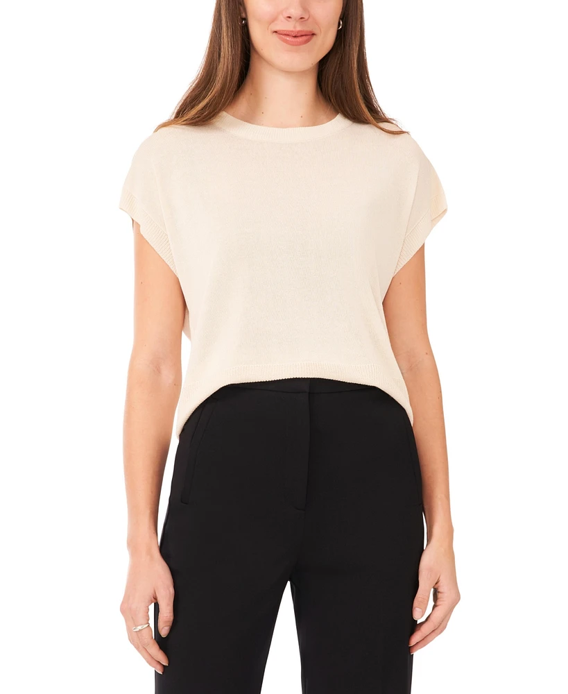 Vince Camuto Women's Drop-Shoulder Short-Sleeve Sweater