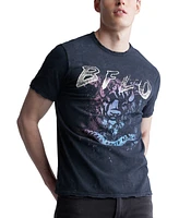 Buffalo David Bitton Men's Tizoc Short Sleeve Black Graphic T-Shirt