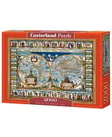 Castorland Map of the world, 1639 2000 Piece Jigsaw Puzzle