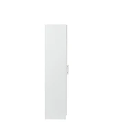 High Wardrobe And Kitchen Cabinet With 2 Doors And 3 Partitions To Separate 4 Storage Spaces