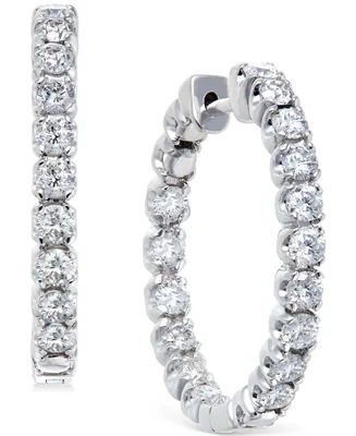 Diamond Hoop Earrings in 14k White Gold (2-1/2 ct. t.w.)