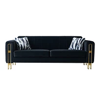 Simplie Fun Modern Velvet Sofa 85.04 Inch For Living Roomcolor