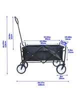 Streamdale Furniture Folding Wagon Garden Shopping Beach Cart