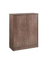 Simplie Fun Shoe/Storage Cabinet Walnut Oak