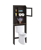 Streamdale Furniture Modern Over The Toilet Space Saver Organization Wood Storage Cabinet For Home, Bathroom