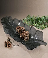 Uttermost Smoked Leaf Tray