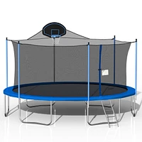 Streamdale Furniture 16FT Trampoline(Blue) With Board, Metal